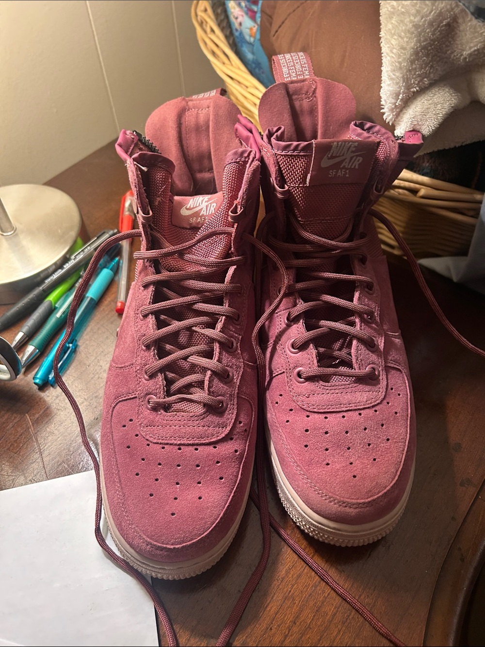 Nike High-Top Sneakers - Rose Suede